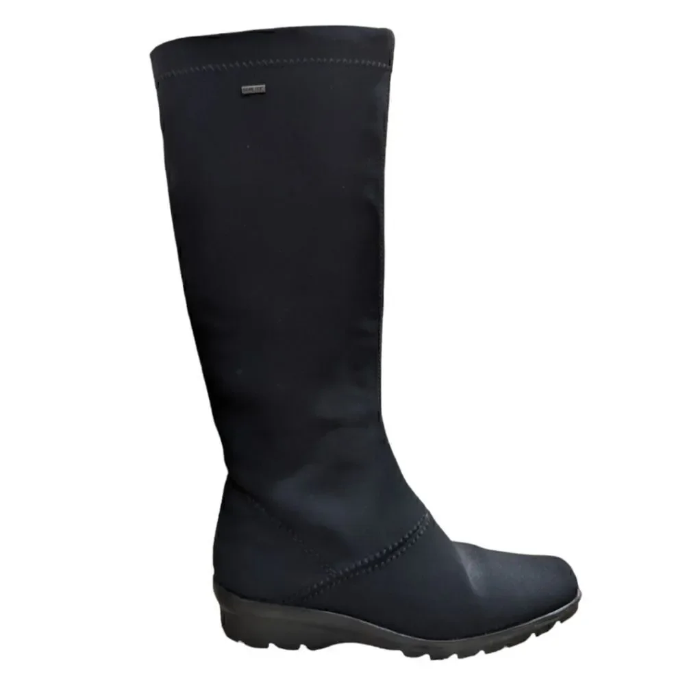 Ara Luftpolster Paula Waterproof Gore-Tex Black Tall Boots Size 5.5 US